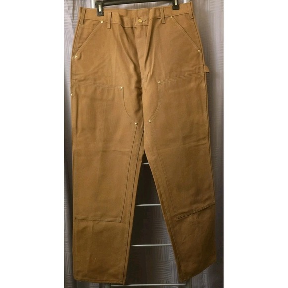 Carhartt Men's Firm Duck Double-Front Utility Work Dungaree Pants‎ 38 X 34 NWT